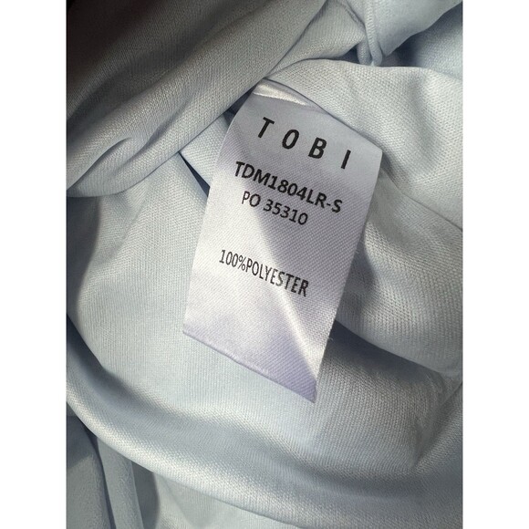 Tobi Maxi Dress Womens M Chiffon Formal Bridesmaid Light Blue Prom Side Slit New - Picture 6 of 10